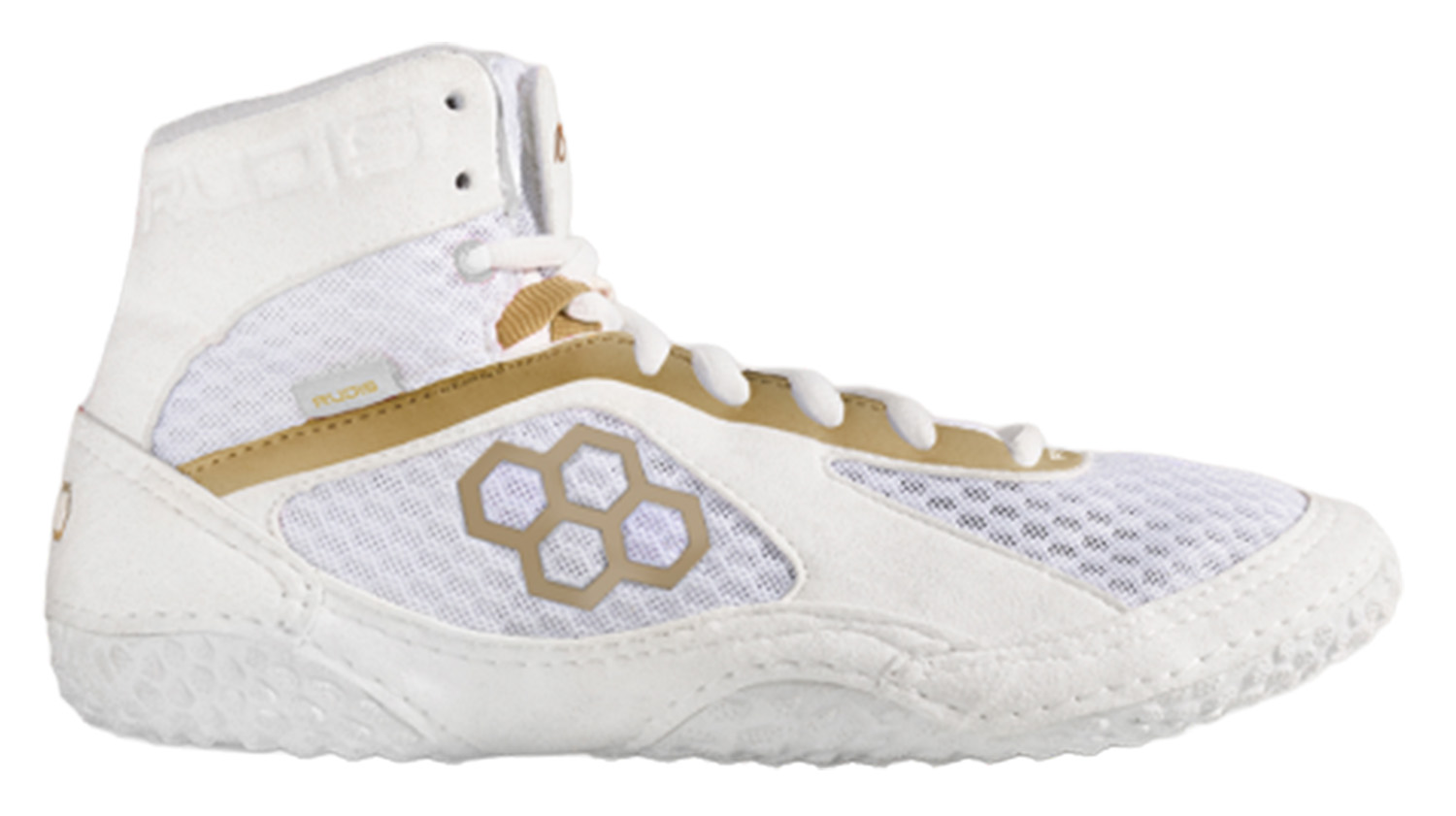 Ringerschuhe Rudis Jordan Burroughs Alpha 2.0 Youth -  White/gold - only size 32