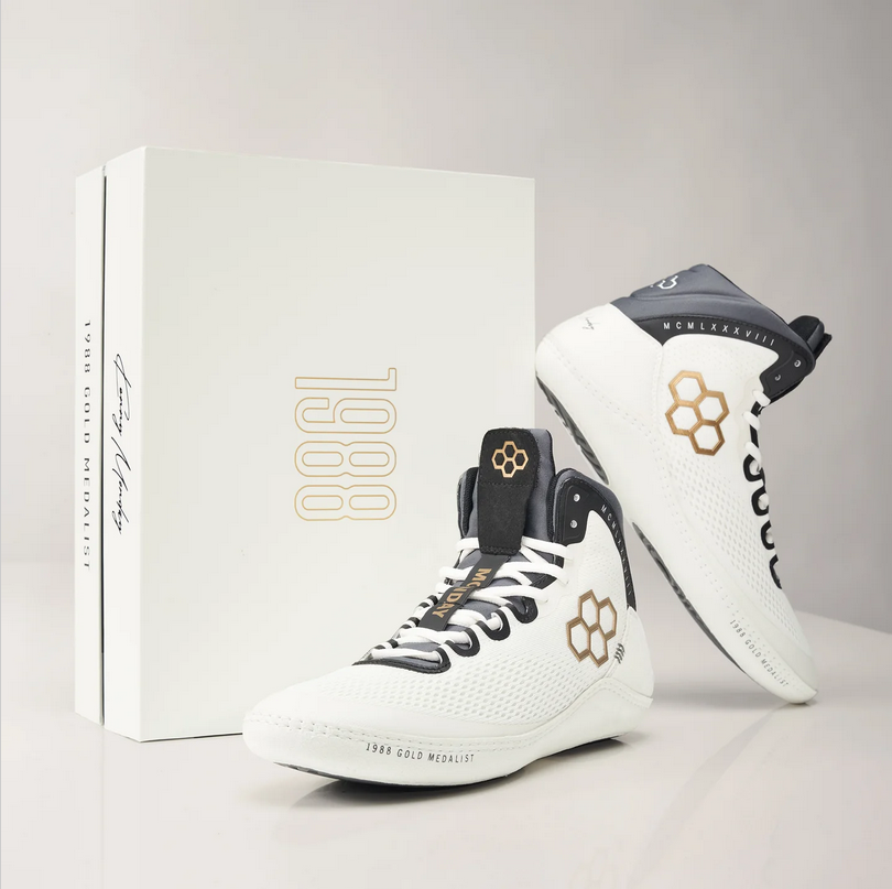 Kenny Monday 1988 Adult Wrestling Shoes - White 